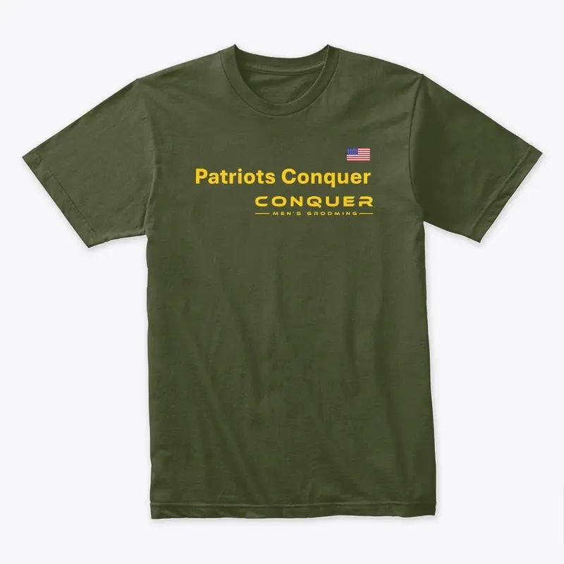 Patriots Conquer Tee - Yellow Letters