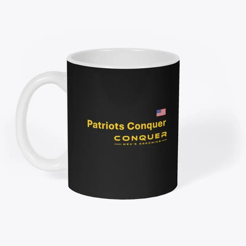 Patriots Conquer Mug - Yellow Letters